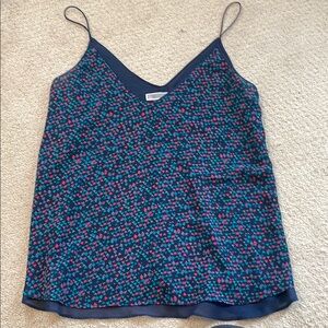 Chelsea28 Blue and Pink Fitted Camisole Top
